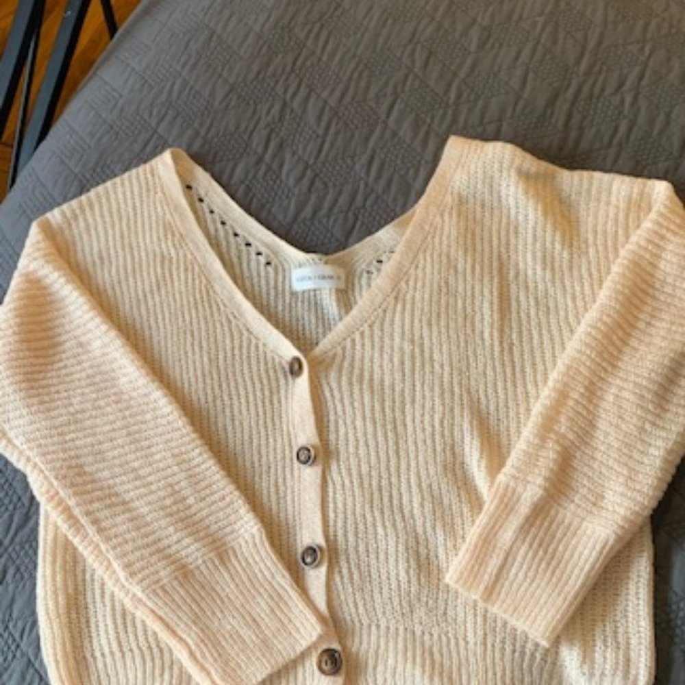 Cardigan, peach, Luca & Grae
